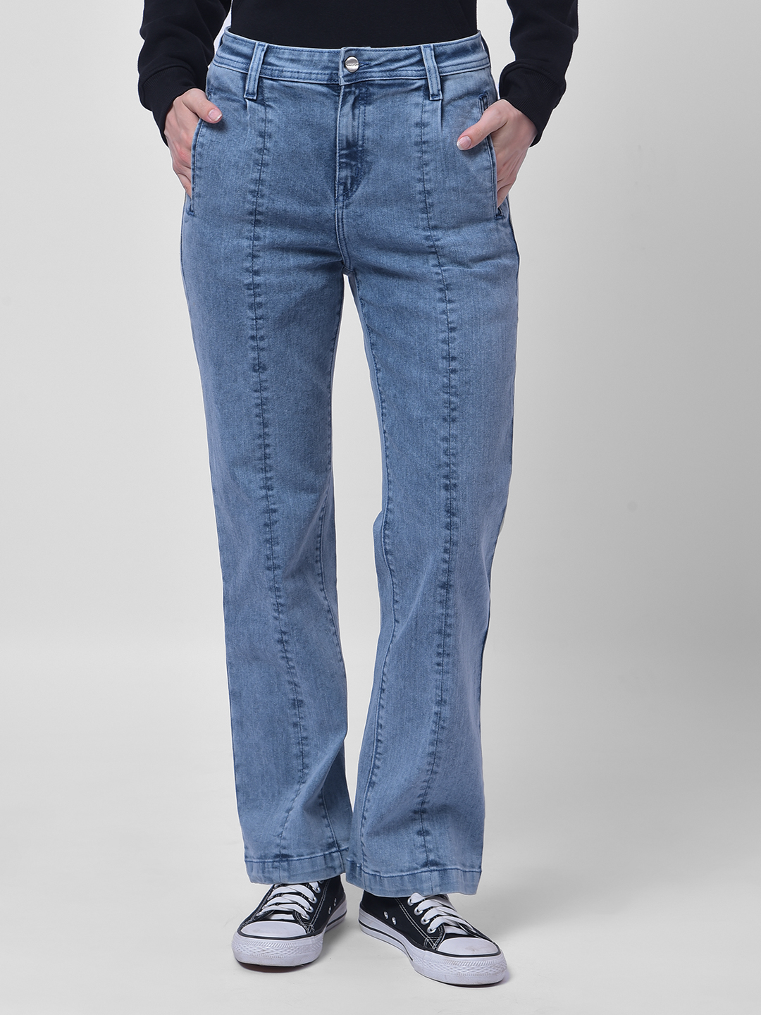 Numero Uno Women Light Blue Bootcut Sustainable Jeans